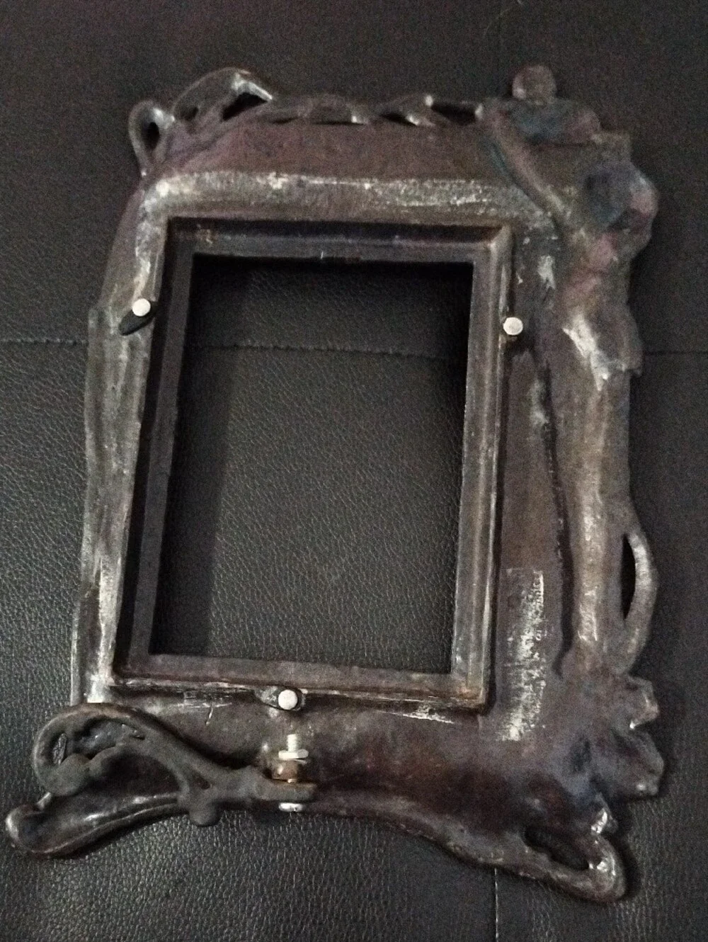 Art Nouveau Bronze-Tone Decorative Photo Frame
